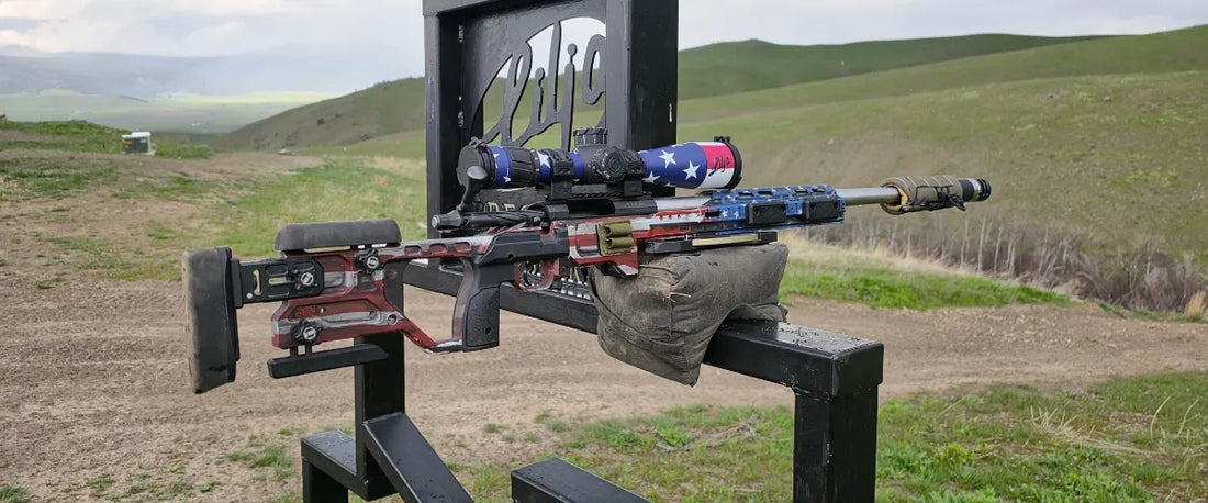American Flag Scope Wrap on Custom American Flag Rifle