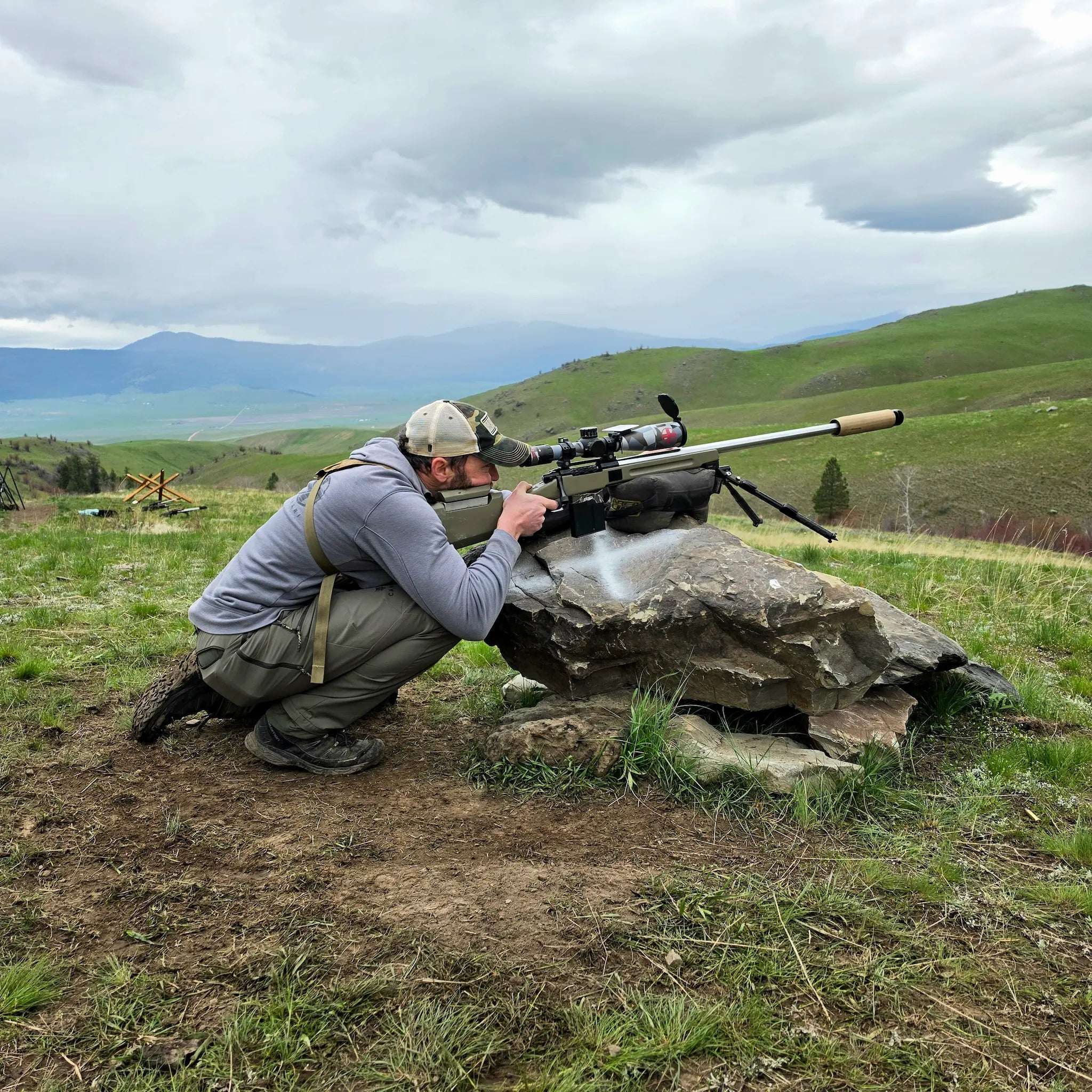 Impact Kote Splintercam scope wrap on MINOX ZP5 precision rifle scope