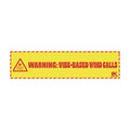 Warning vibe-based wind calls sticker in yellow and red with hazard design for PRS shooting gear